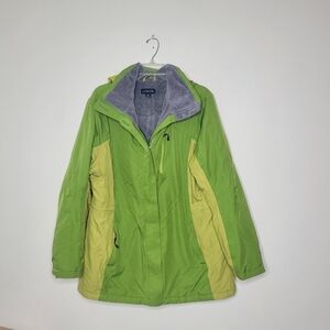 Lands' End Fleece Lined Jacket with Detachable Hood Size XL